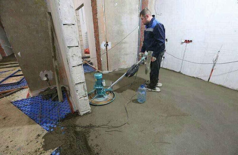 стяжка полусухая механизированная